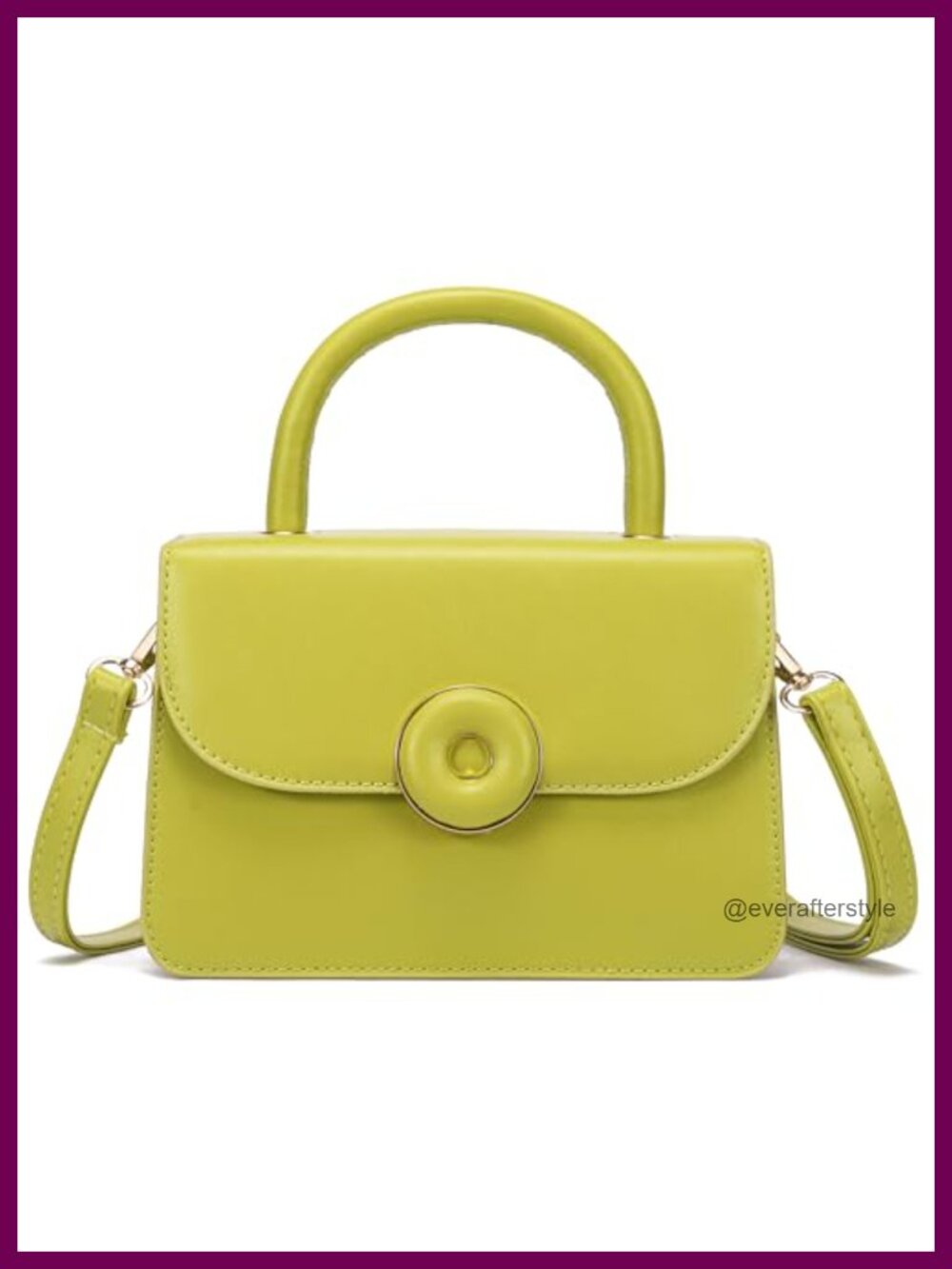 Small PU Leather Crossbody Satchel Top Handle Bag